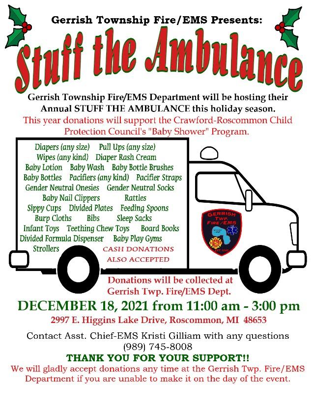 Gerrish FIRE/EMS Annual “Stuff the Ambulance” Event
