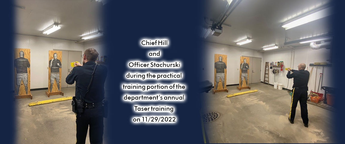 Taser training at gerrish police department